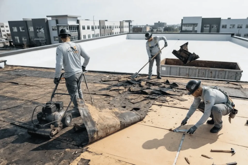 Flat roof repair in Oceanside,NY